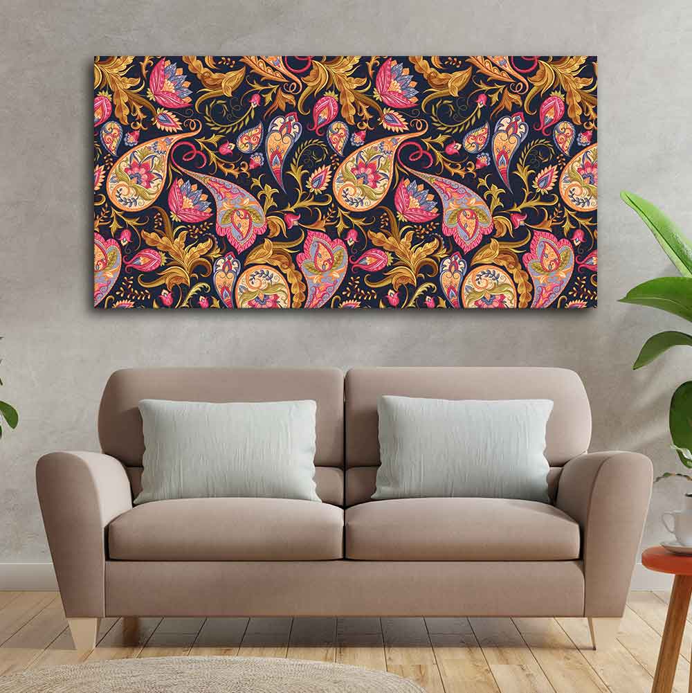 Paisley Art Pattern Canvas Wall Painting