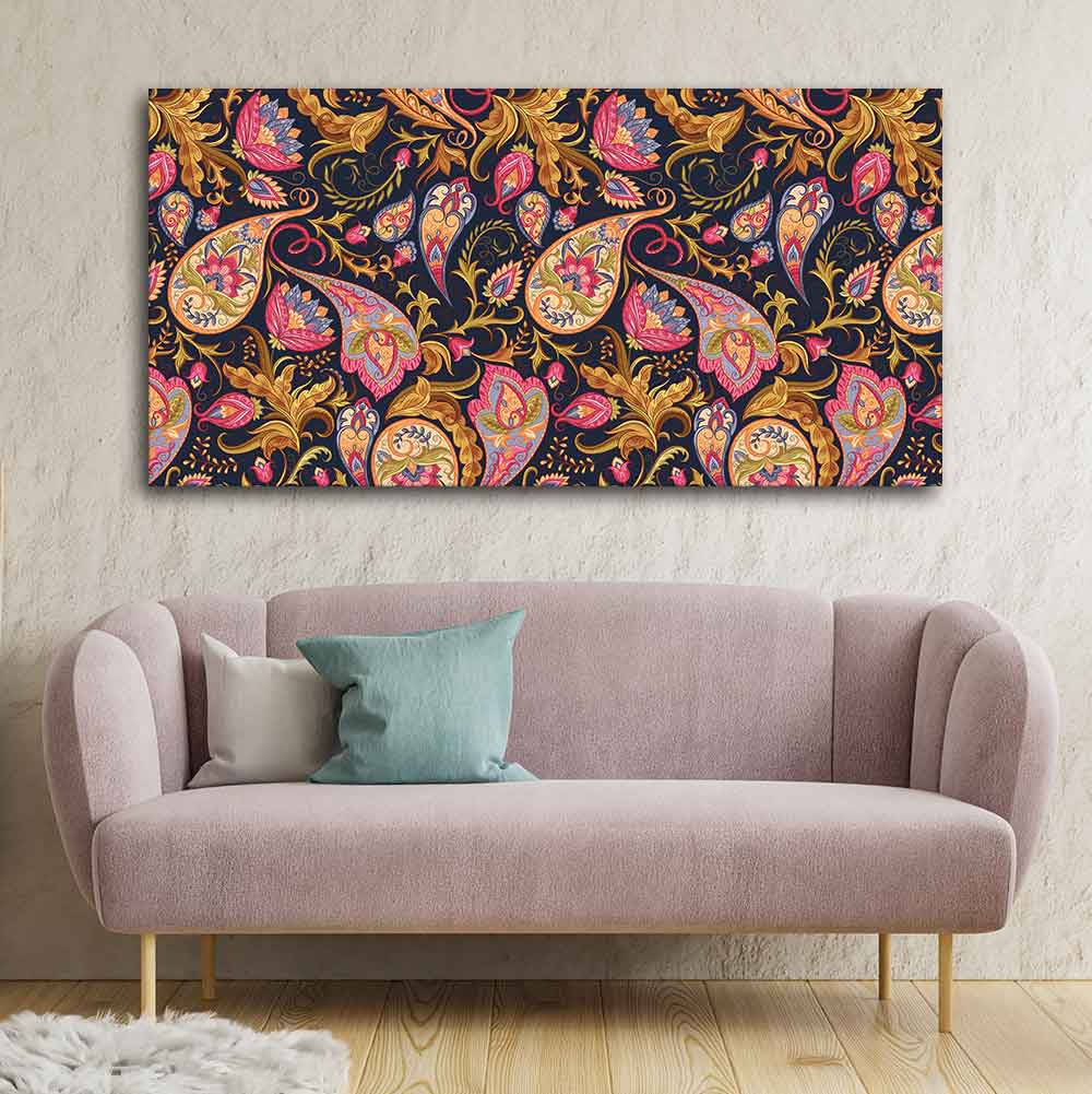 Paisley Art Pattern Canvas Wall Painting