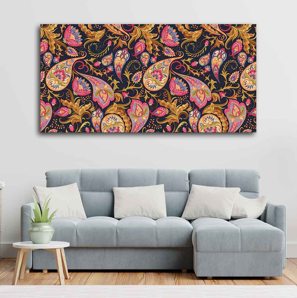 Paisley Art Pattern Canvas Wall Painting