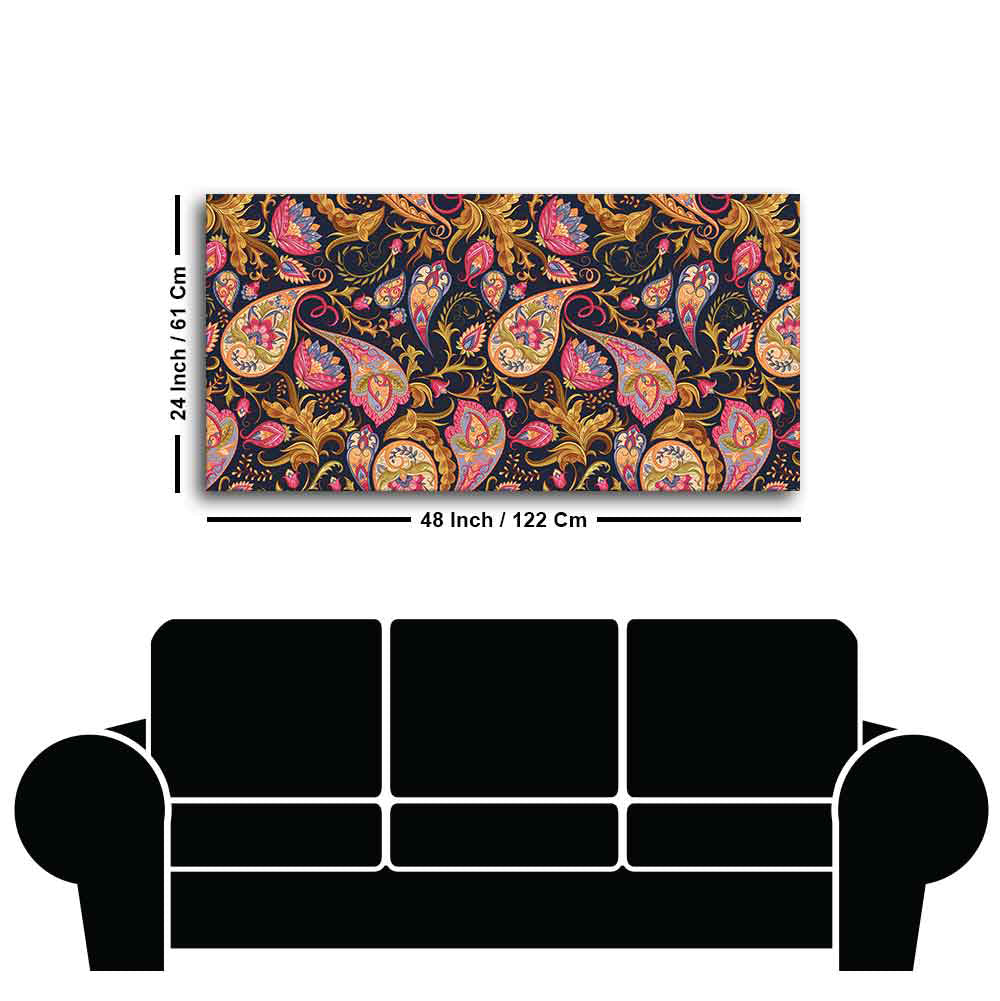 Paisley Art Pattern Canvas Wall Painting