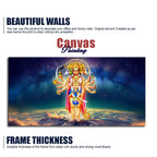 Panchmukhi Bajrangbali Scenery Premium Canvas Wall Painting