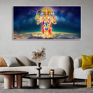 Panchmukhi Bajrangbali Scenery Premium Canvas Wall Painting