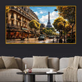 Paris Street View Crystal Floating Frame Wall Art Painting