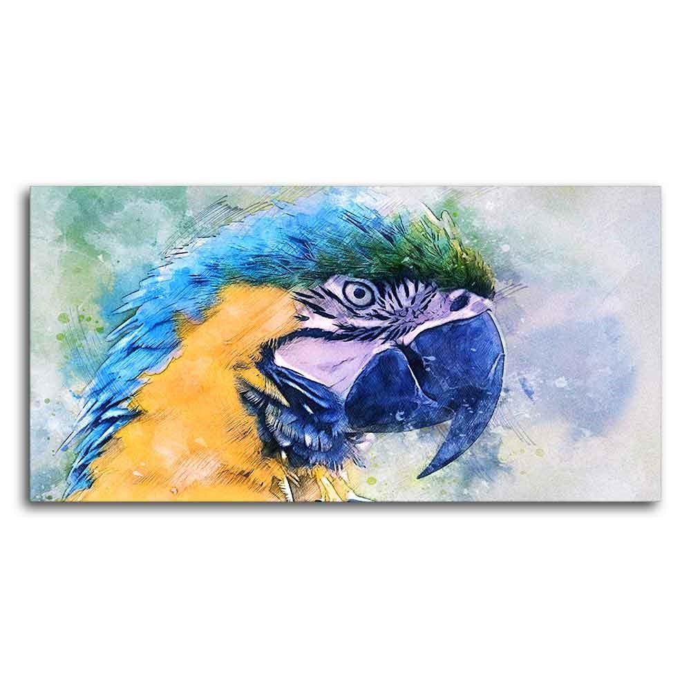 Parrot Watercolor Art Canvas Wall Painting
