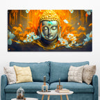 Peace & Calm Buddha Canvas Painting for Living Room Wall