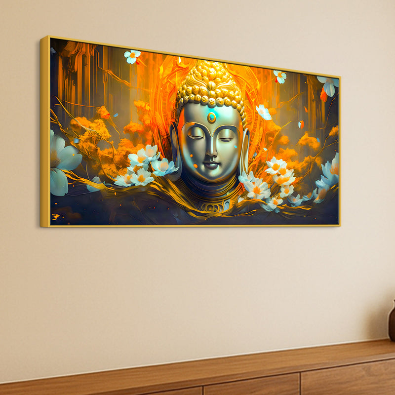 Peace & Calm Buddha Canvas Painting for Living Room Wall