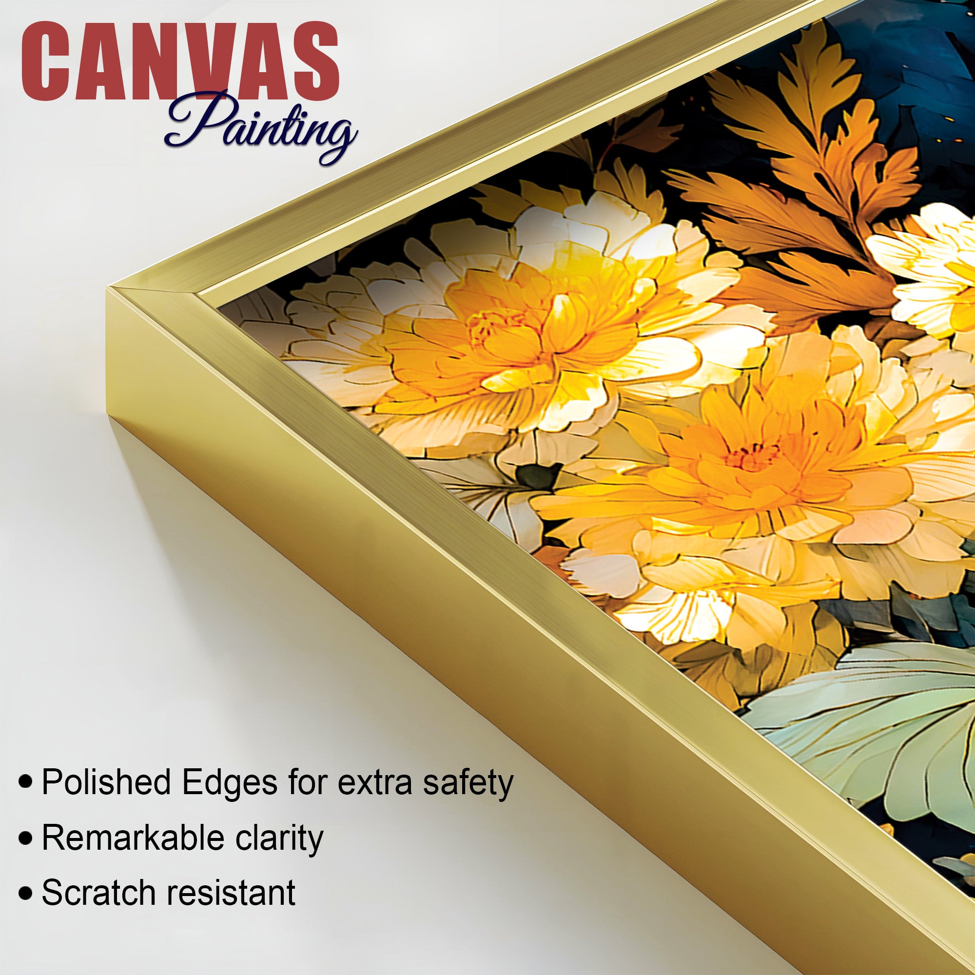 Peaceful Baby Krishna Sleeping Painting with Floral Theme