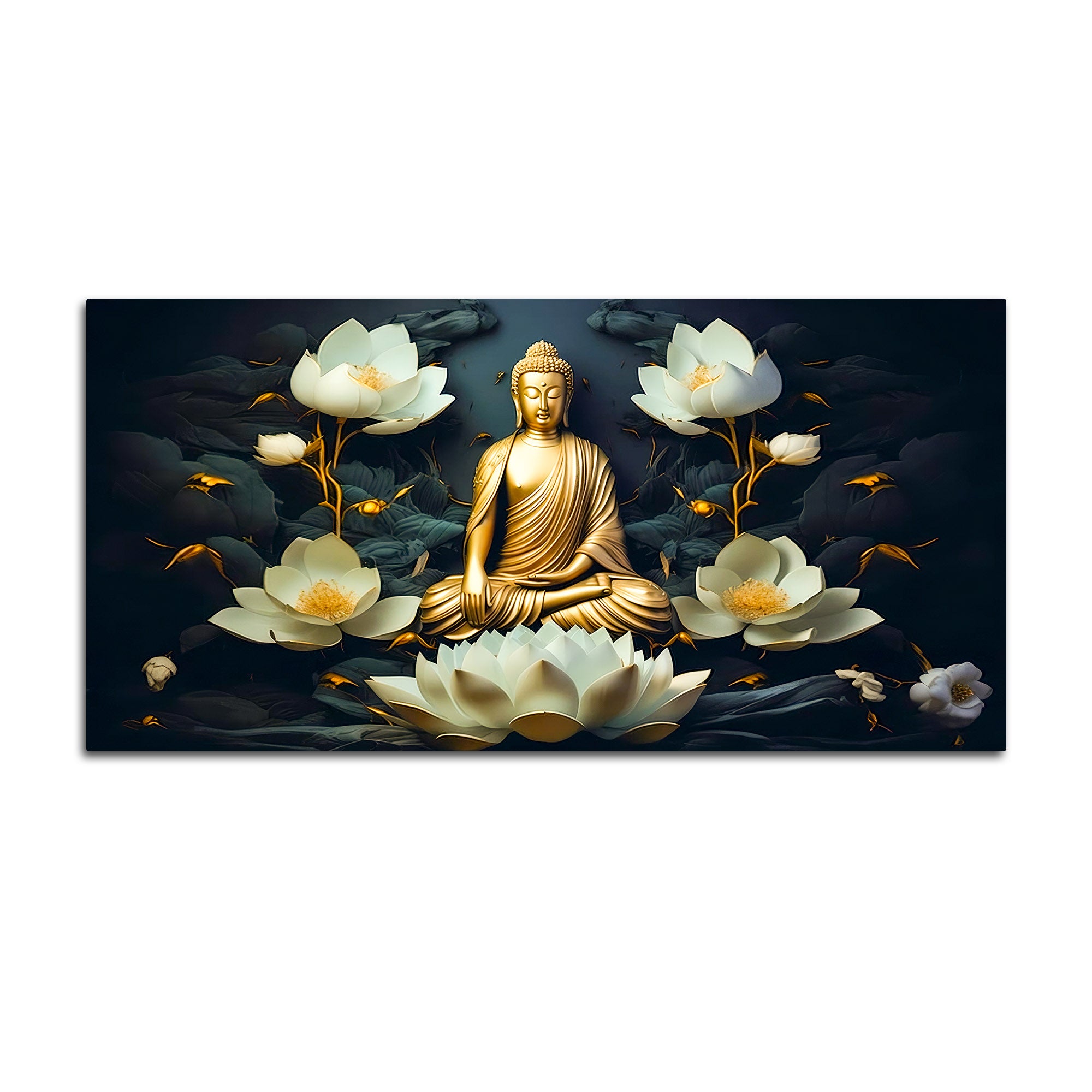 Peaceful Buddha Canvas Painting for Living Room & Bedroom
