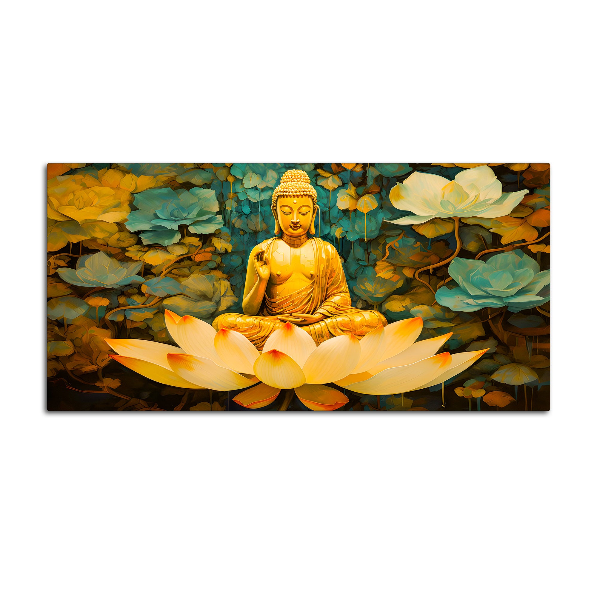 Peaceful Buddha Canvas Painting for Modern Wall Décor