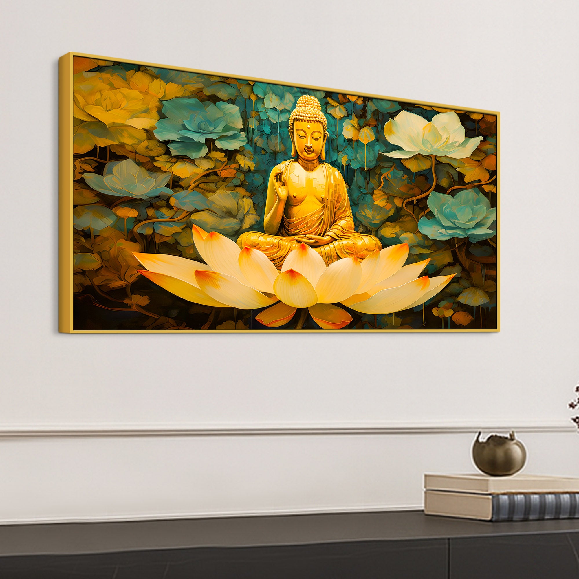 Peaceful Buddha Canvas Painting for Modern Wall Décor
