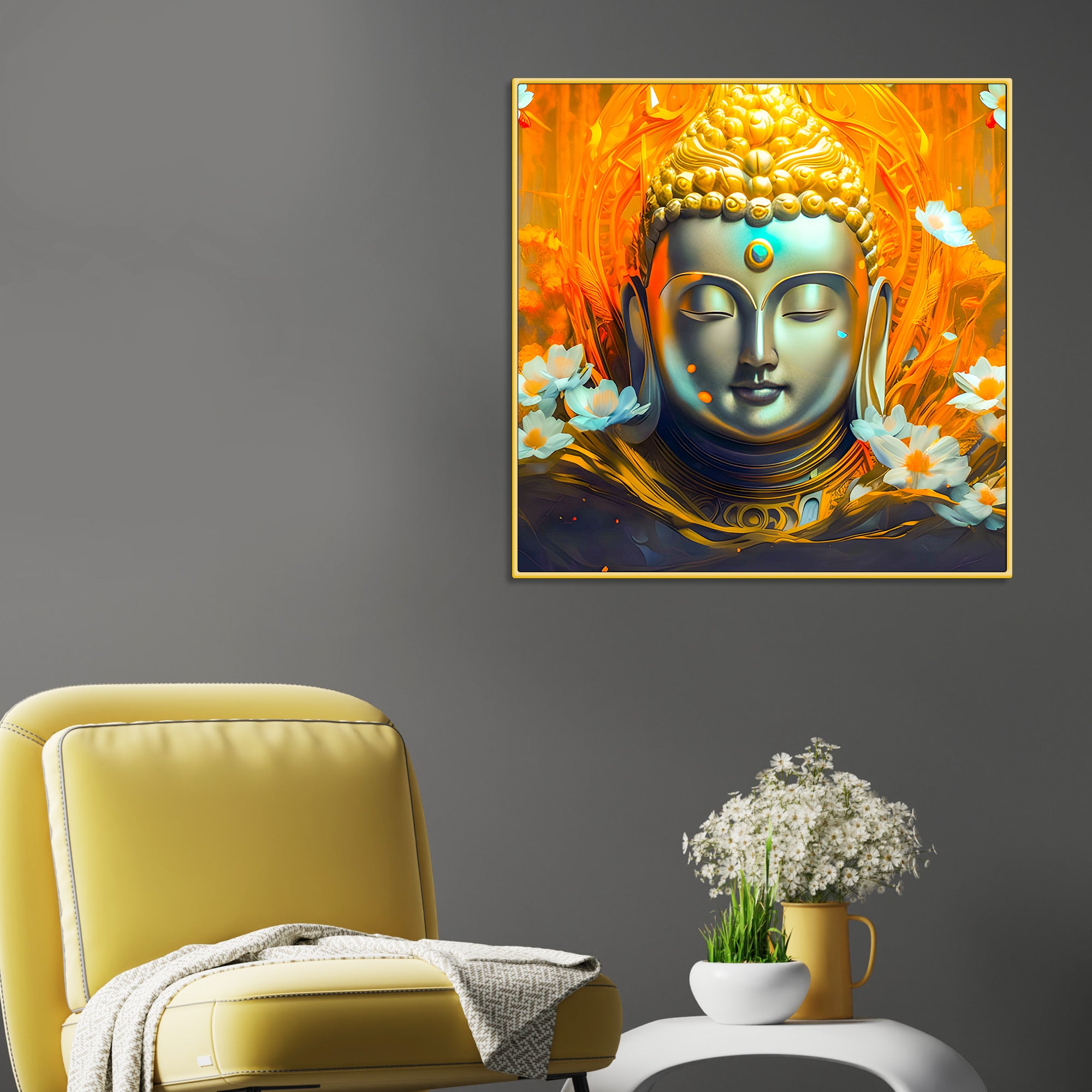 Peaceful Buddha Canvas Wall Décor Painting