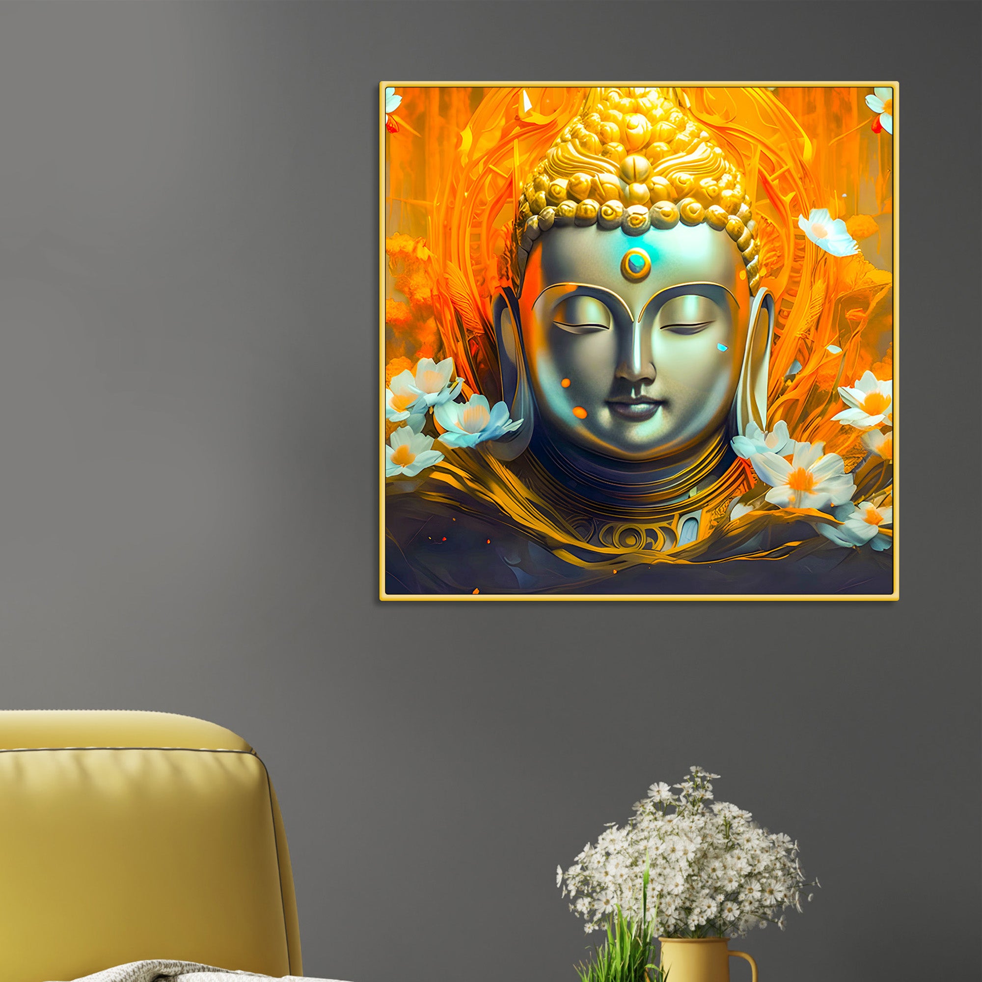 Peaceful Buddha Canvas Wall Décor Painting