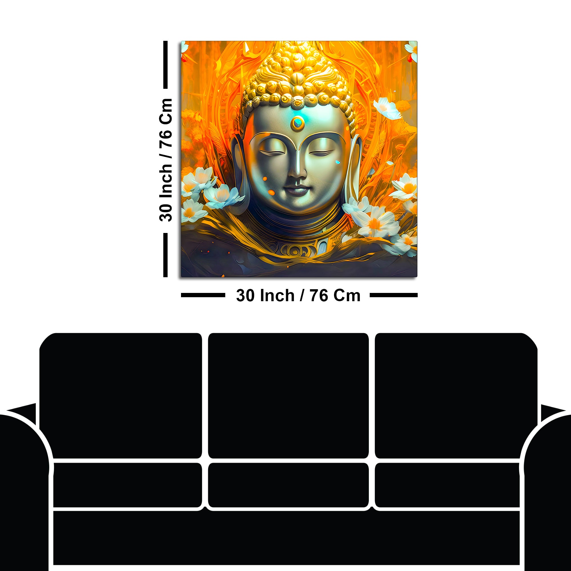 Peaceful Buddha Canvas Wall Décor Painting
