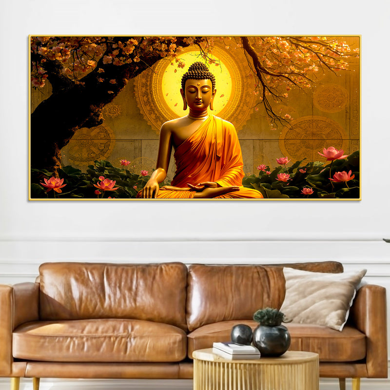Peaceful Buddha Canvas Wall Painting