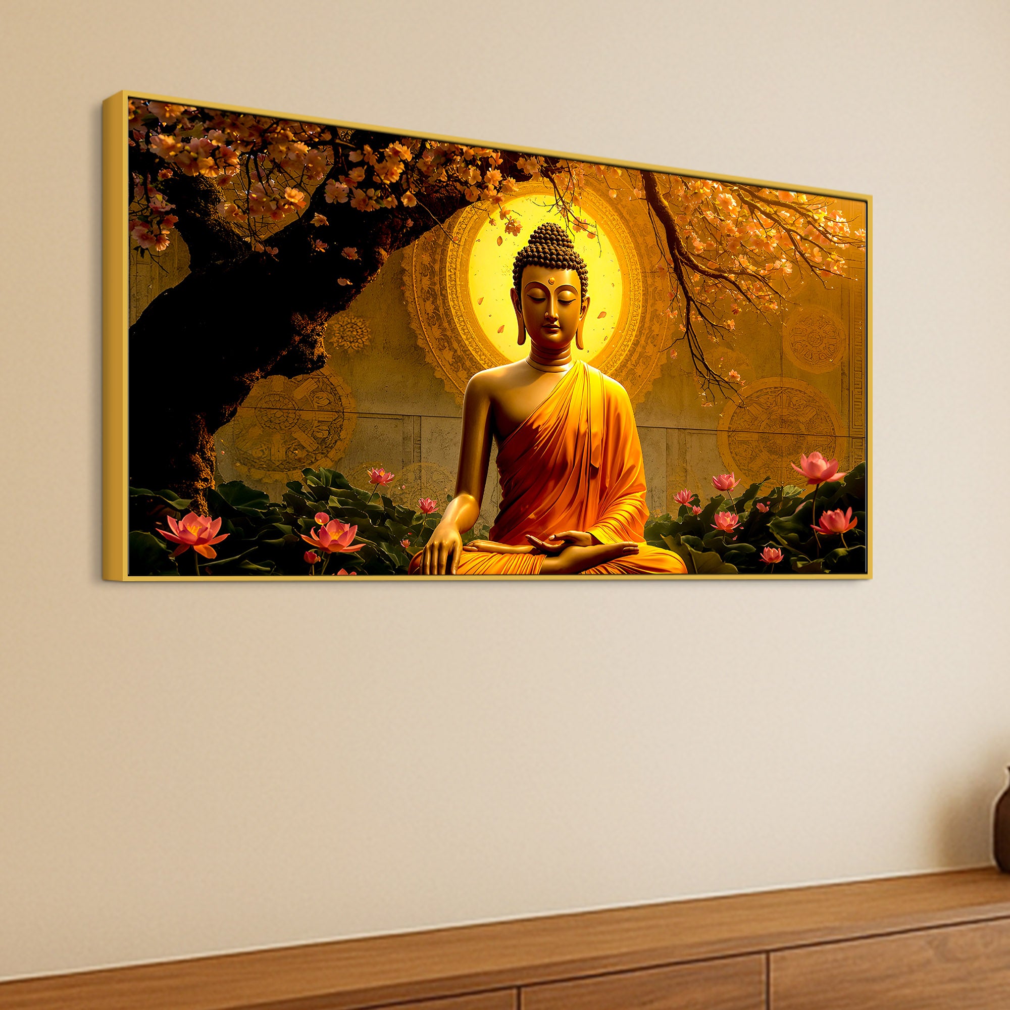 Peaceful Buddha Canvas Wall Painting