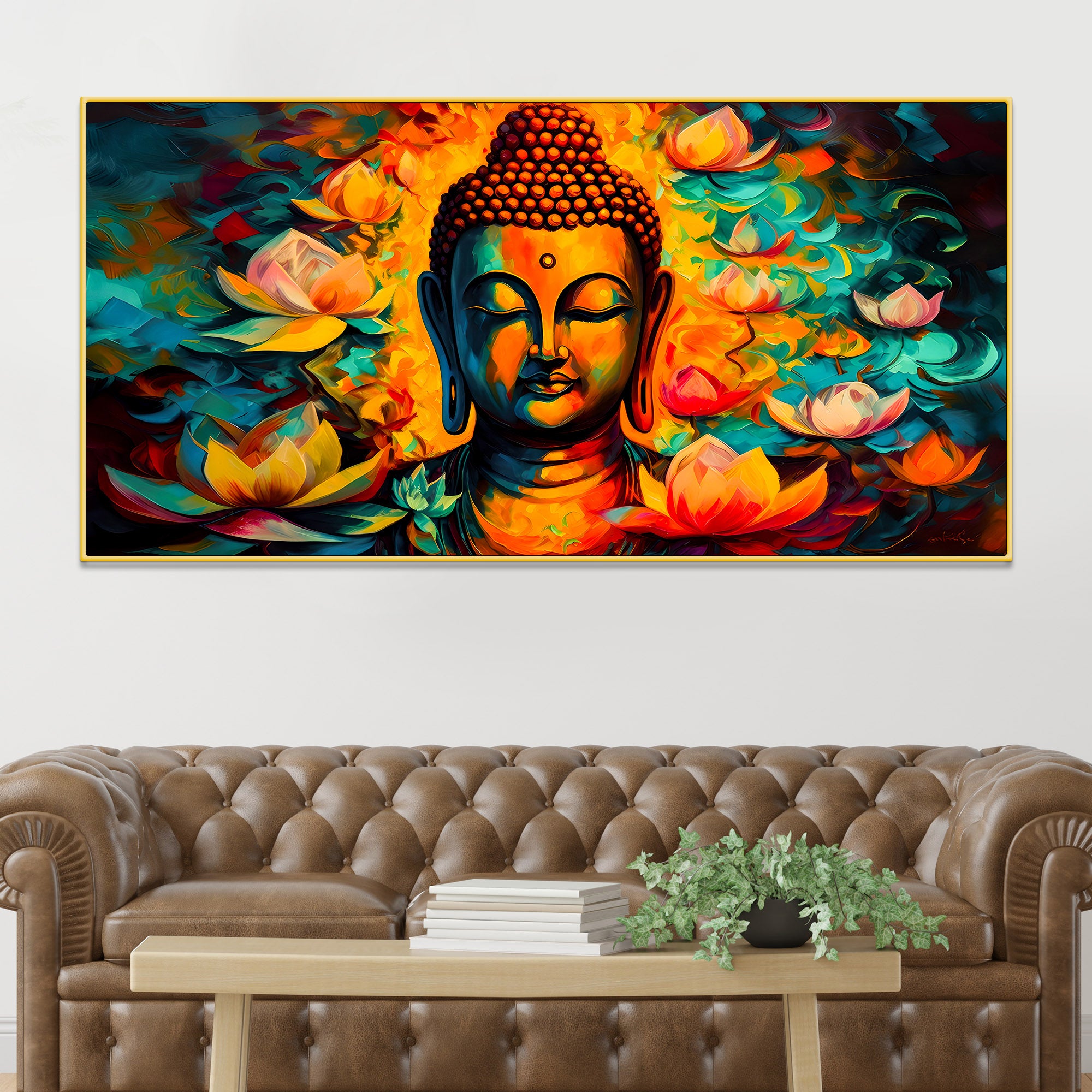 Peaceful Buddha Canvas Wall Painting for Calm & Harmony