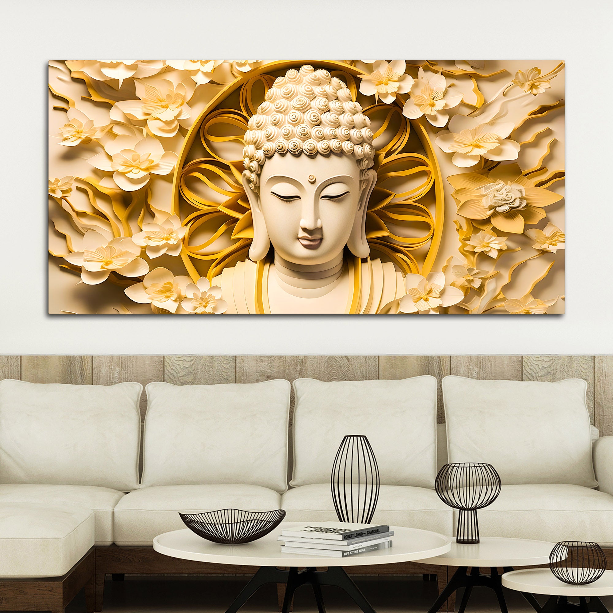 Peaceful Buddha Canvas Wall Painting for Home Decoration