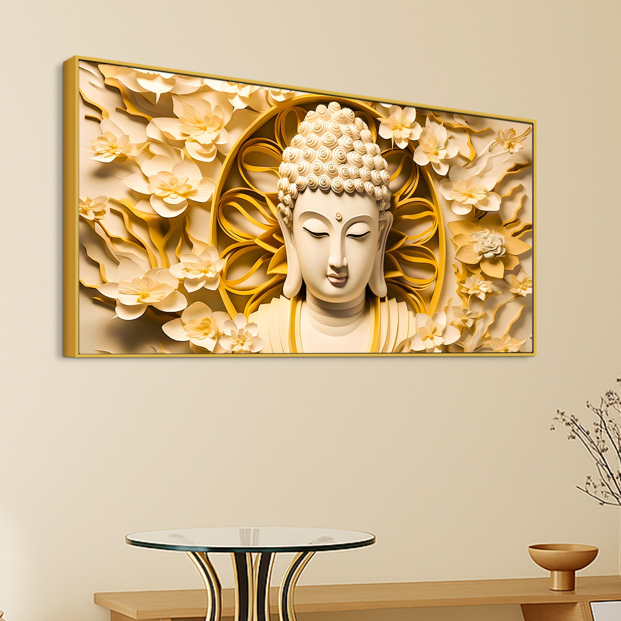 Peaceful Buddha Canvas Wall Painting for Home Decoration