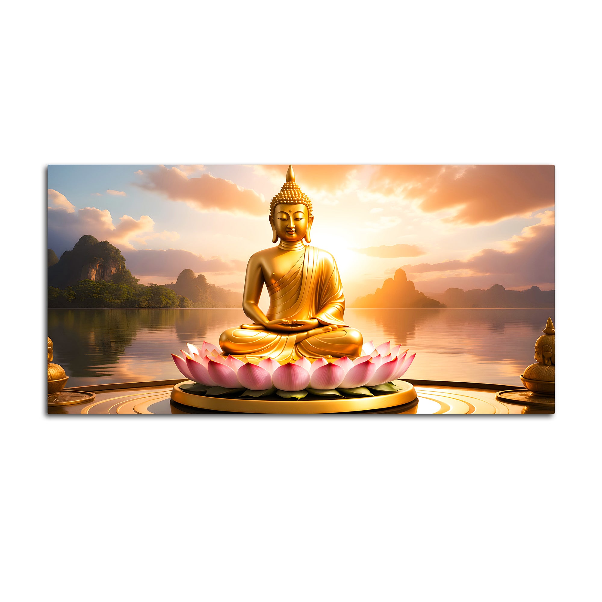 Peaceful Buddha Canvas Wall Painting for Modern Home Decoration