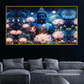 Peaceful Buddha Glowing Crystal Glass Painting