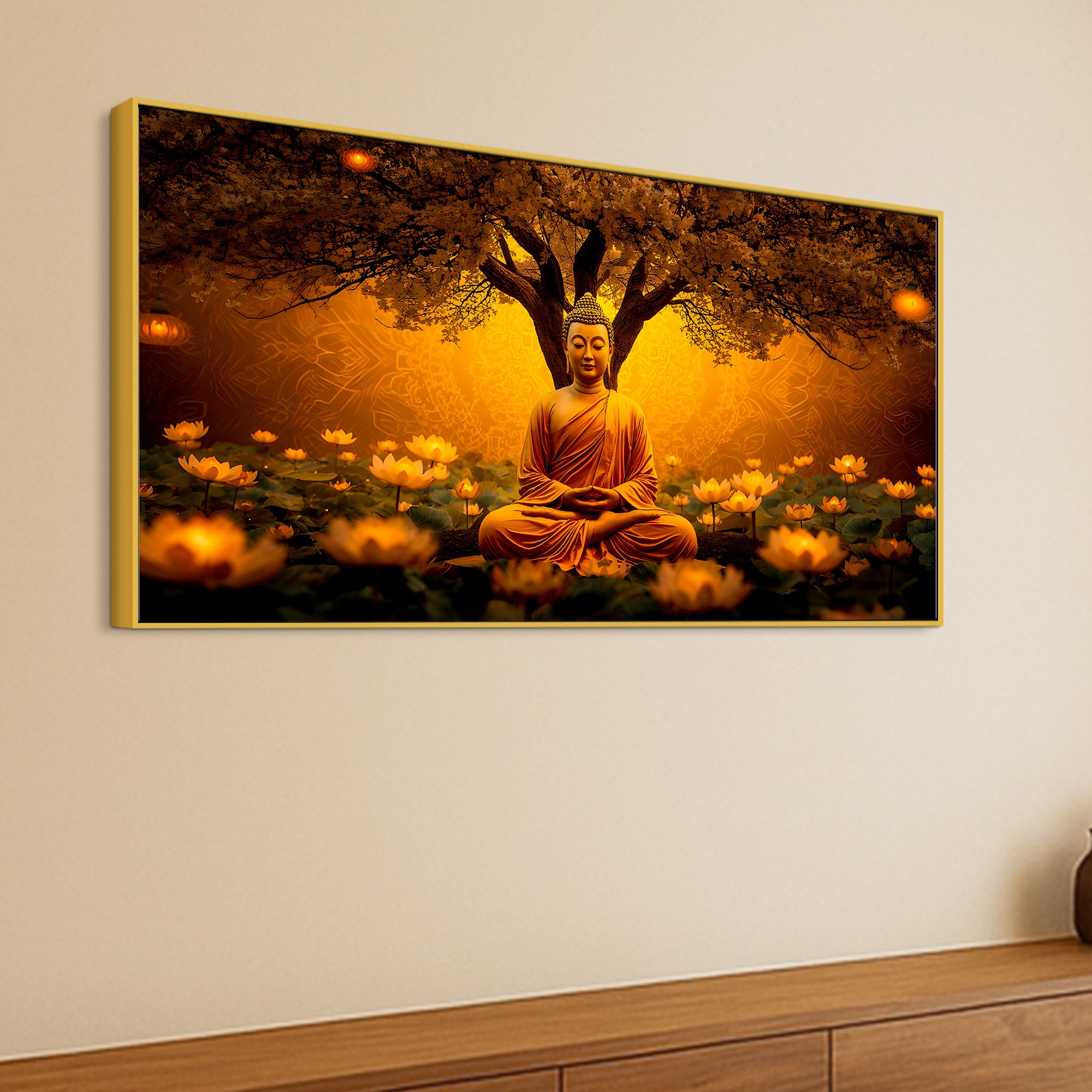 Peaceful Buddha Wall Art Canvas Painting
