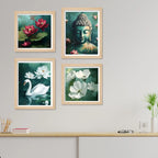 Peaceful Buddha Wall Art Frame Set of 4