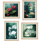 Peaceful Buddha Wall Art Frame Set of 4