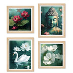 Peaceful Buddha Wall Art Frame Set of 4