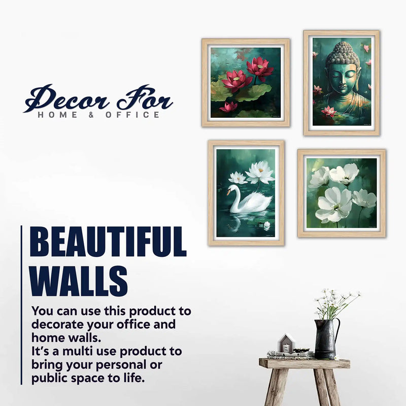 Peaceful Buddha Wall Art Frame Set of 4