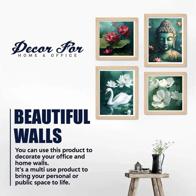 Peaceful Buddha Wall Art Frame Set of 4