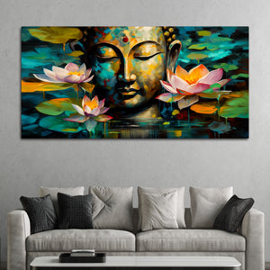 Peaceful Buddha Wall Canvas Painting for Spiritual Home Décor