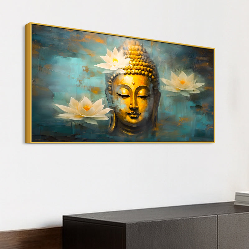 Peaceful Buddha Wall Painting on Canvas for Harmony & Calm