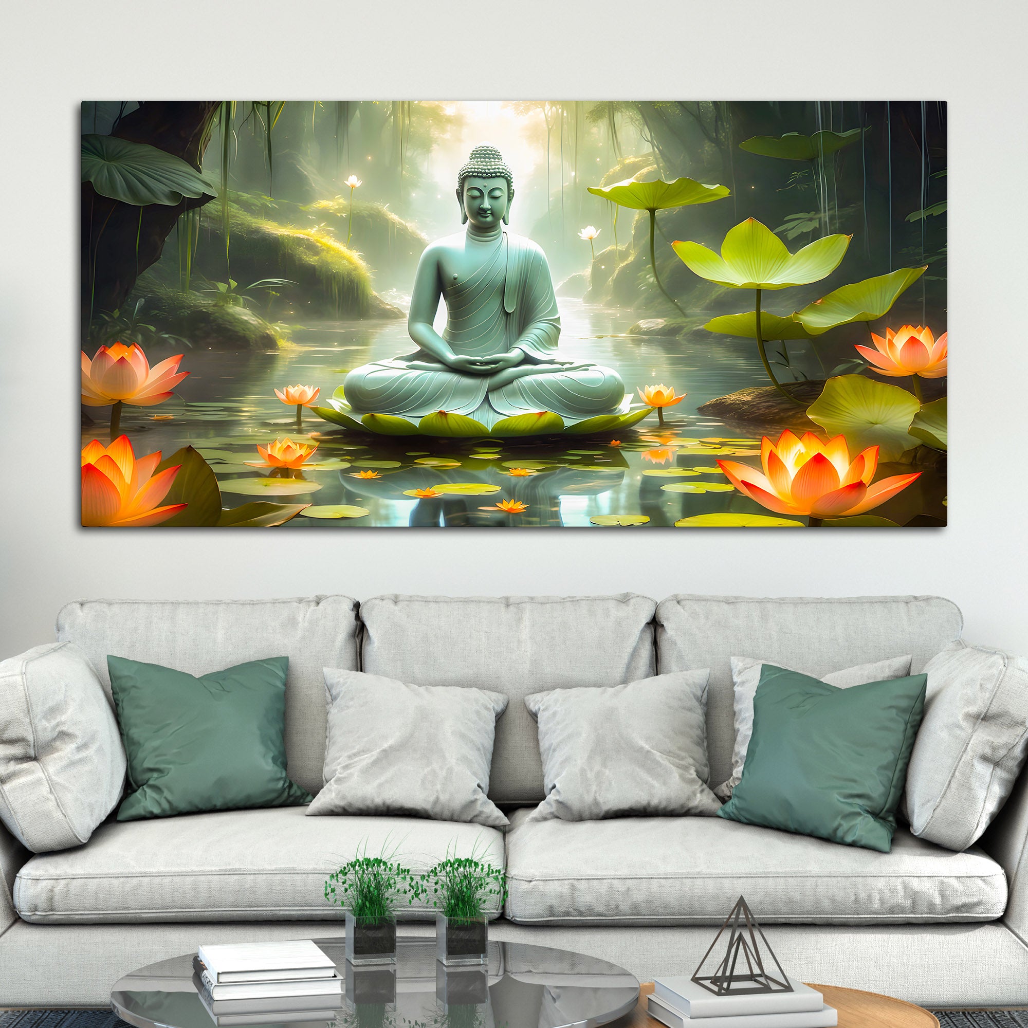 Peaceful Decor Buddha Painting for Home & Office Décor