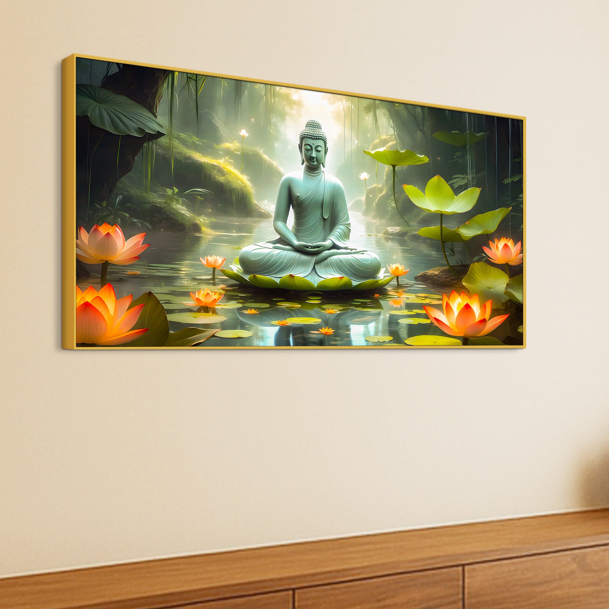 Peaceful Decor Buddha Painting for Home & Office Décor