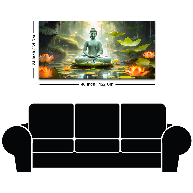Peaceful Decor Buddha Painting for Home & Office Décor
