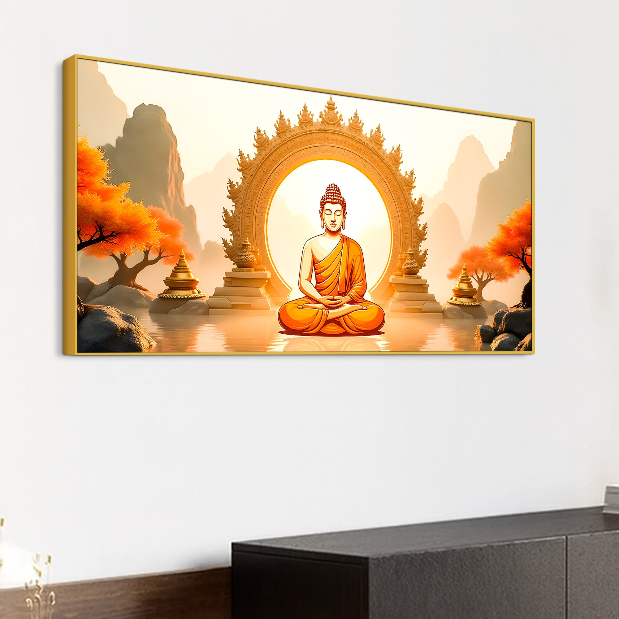 Peaceful Decor Buddha Wall Canvas Painting