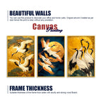 Peaceful Flying Birds Canvas Wall Painting Set of Three