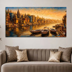 Peaceful Ganga Morning Banaras Canvas Wall Art Painting