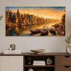 Peaceful Ganga Morning Banaras Canvas Wall Art Painting