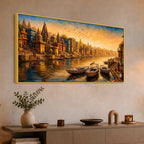 Peaceful Ganga Morning Banaras Canvas Wall Art Painting