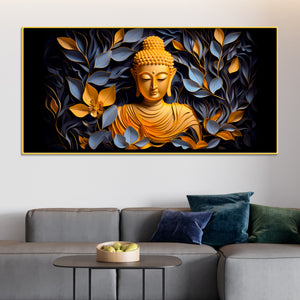 Peaceful Gautam Buddha Canvas Painting for Serene Home Décor