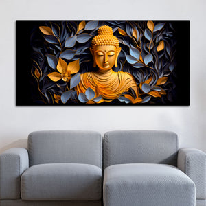 Peaceful Gautam Buddha Canvas Painting for Serene Home Décor