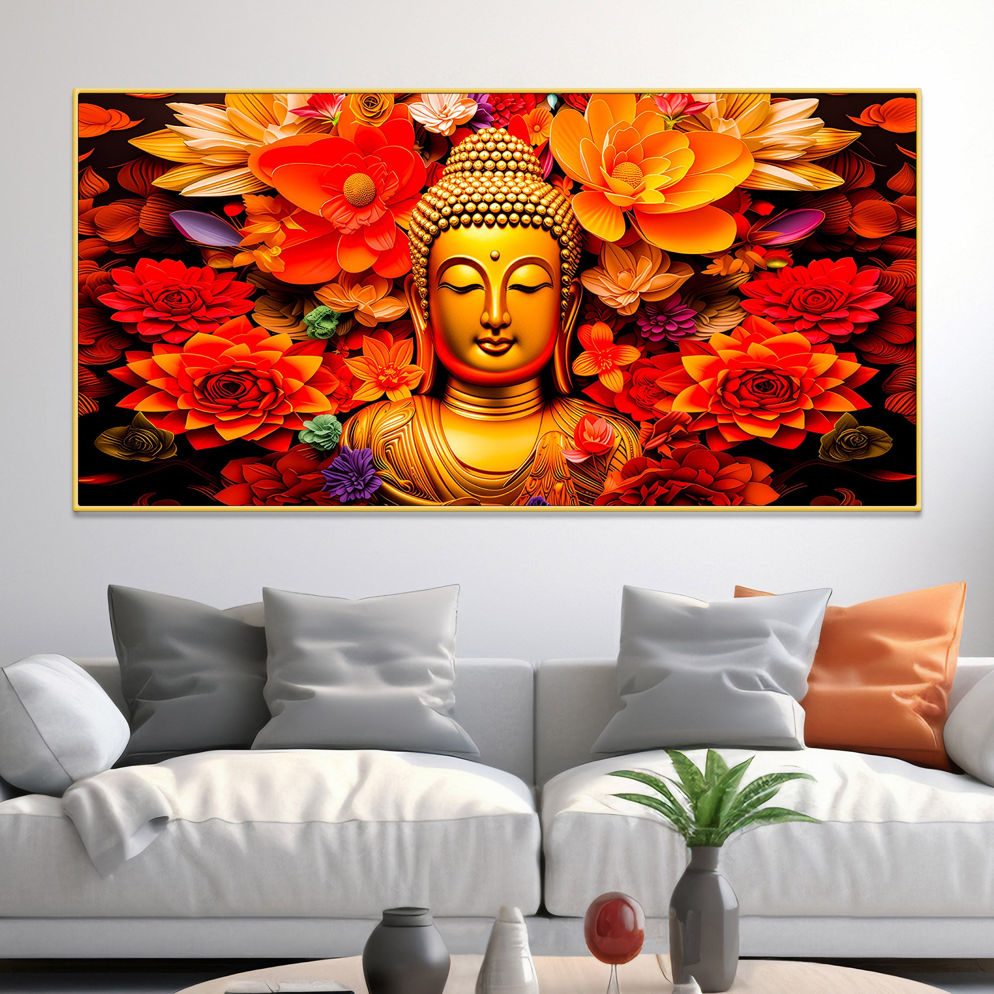 peaceful-gautam-buddha-painting-for-wall-decor