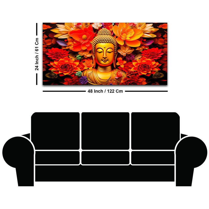 Peaceful Gautam Buddha Painting for Wall Décor