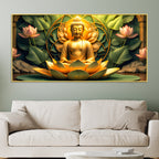 Peaceful Gautam Buddha Wall Art Painting for Modern Homes