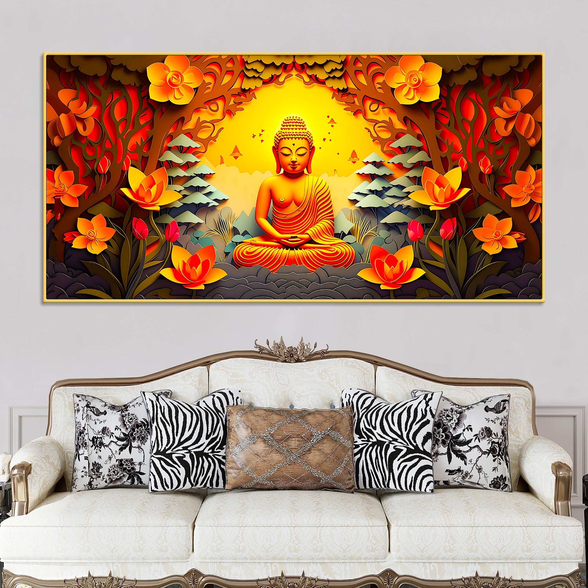 peaceful-lord-buddha-wall-painting-for-stylish-wall-decor