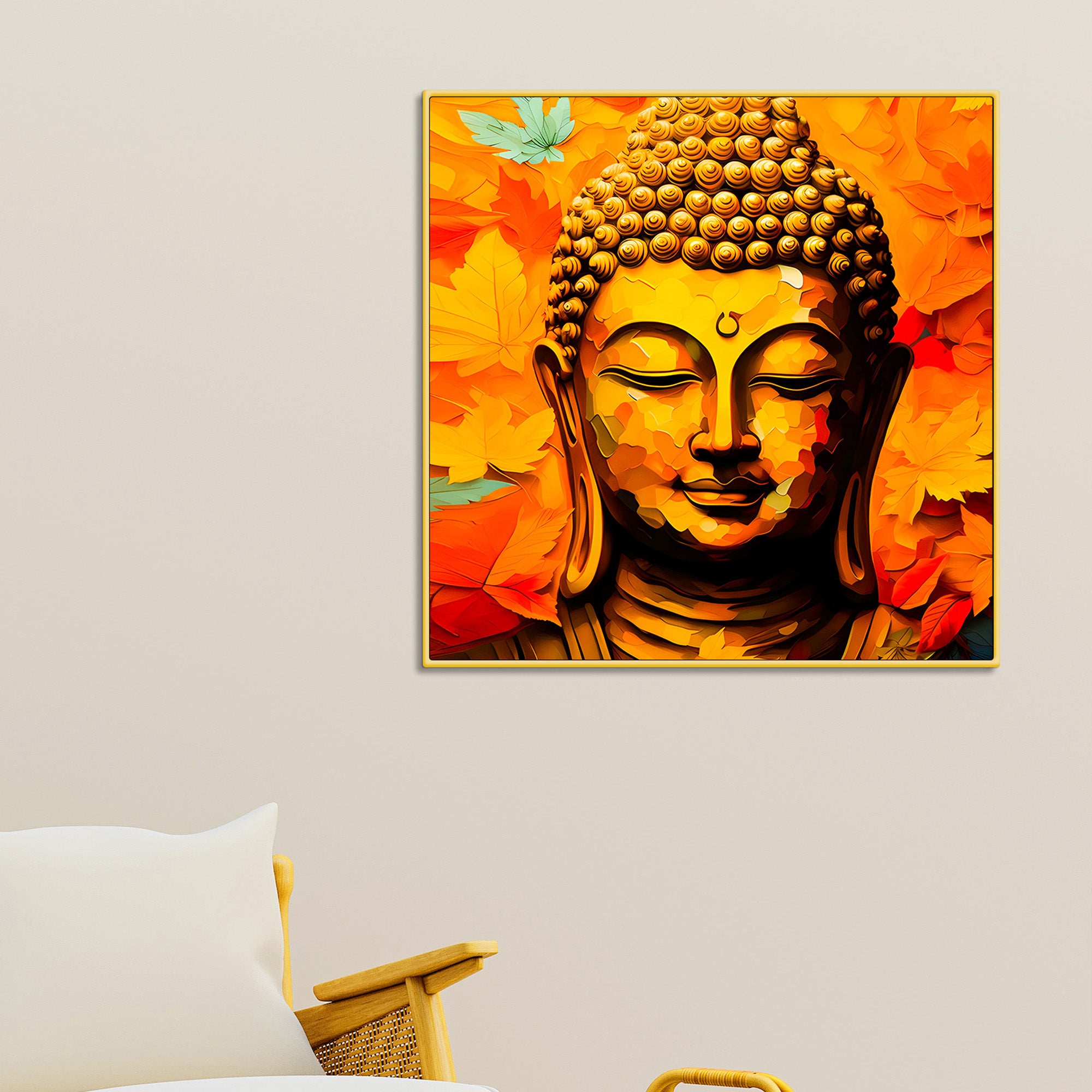 Peaceful Modern Buddha Canvas Wall Painting