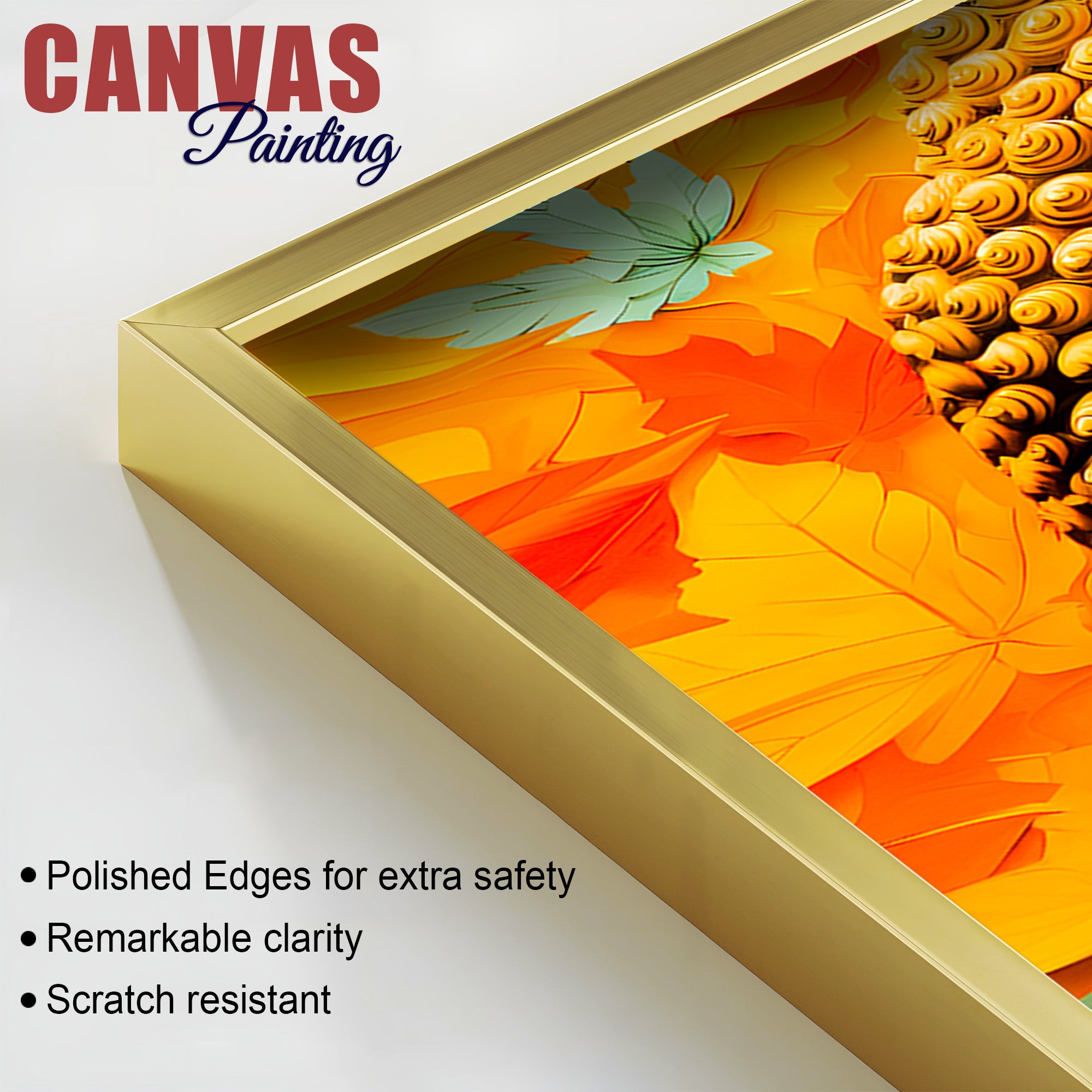 Peaceful Modern Buddha Canvas Wall Painting