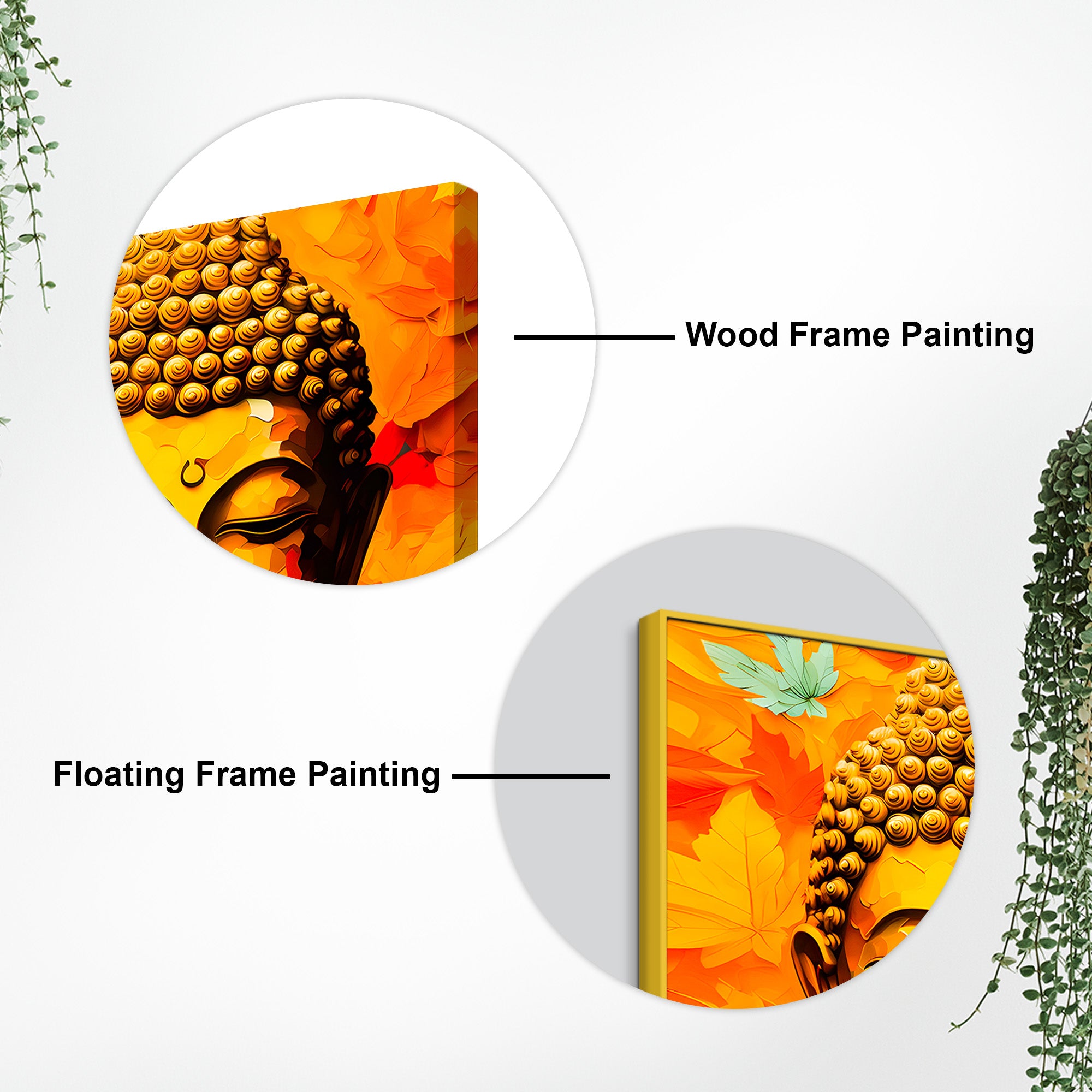 Peaceful Modern Buddha Canvas Wall Painting