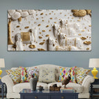 Peaceful Sacred Cows 3D Canvas Wall Painting